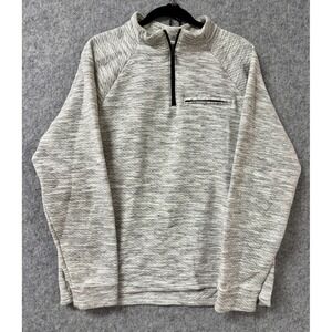 Marc Anthony Slim Fit 3/4 Zip Grey Speckle Pullover Jacket Men's Size XL
